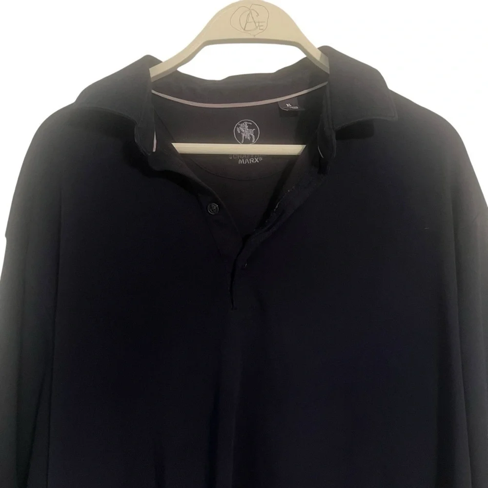 Hart Schaffner Marx blue navy Long Sleeve Shirt xl